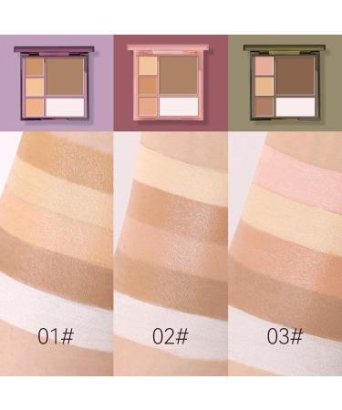 Cream Concealer Palette Color Corrector | Long Lasting Full Coverage Correcting Concealer Palette Foundation Camouflage Makeup Kit for Conceals Corrects Dark Circles 02# - Buy Online on GoSupps.com