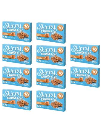 Skiny Crunch Light Salted Caramel Bars 5 Pack - A Low Calorie Chocolate Snack - Perfect For a Quick Snack On-The-Go - Pack of 10
