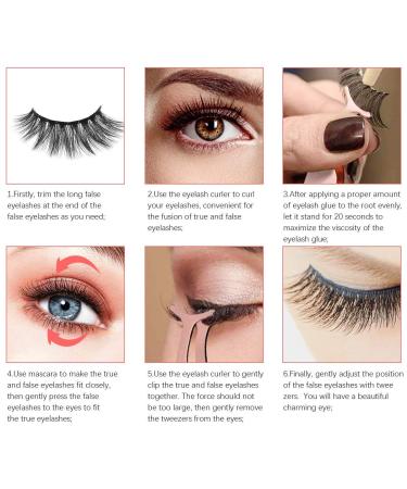Buy 10 Pairs 3D False Eyelashes Set - Reusable Natural Eyelashes & Tweezers | International Shipping - Buy Online on GoSupps.com