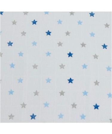 Buy Bornino Mull Towels 3-Pack - Blue/White Stars Strong Suction 30x30 cm Pure Cotton Double Woven - International Shipping Available - Buy Online on GoSupps.com