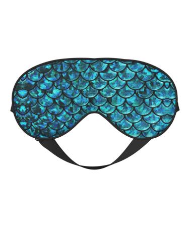 Fish Scale. Print Unisex Sleeping Eye Mask Soft Comfortable Light-Blocking Eye Mask