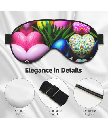 SSIMOO Colorful Easter Eggs Eye Mask | Double-Sided Soft Light Blocking for Better Sleep - Buy Online on GoSupps.com