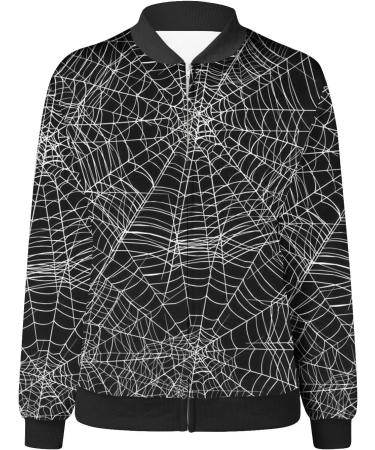 oelaio Women's Fashion Long Sleeve Halloween Zipper Print Outing Causal Coat Cardigan Black Medium - Buy Online on GoSupps.com