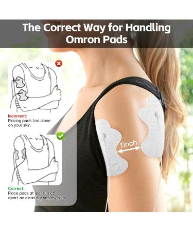 Omron Compatible TENS Electrodes - 12 Premium Replacement Pads for TENS Units | Fast International Shipping - Buy Online on GoSupps.com