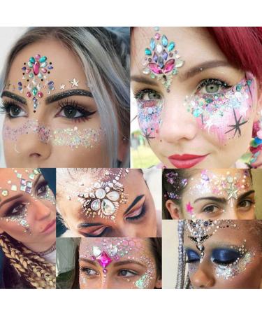 St. Patrick's Day Face Gems | 2 Sheets Crystals Stickers for Festival Makeup | Mermaid Tear Body Jewels for Women & Girls - Buy Online on GoSupps.com