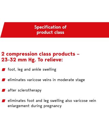 Buy Lauma Medical 23-32 mmHg Compression Stockings Class 2 - Beige M Size for Varicose Veins & Leg Swelling - Long Length - Buy Online on GoSupps.com