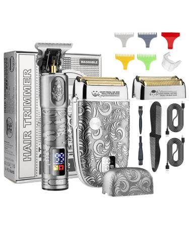 Duxsmei Professional Men's Hair Clipper Trimmer with Comb Guide Waterproof Hair Trimmer for Beard Electric Shaver and Hair