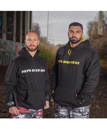 Ultimate Lifting Sweatshirt XX-Large Black & Yellow - Ideal for Weightlifting, Bodybuilding, Powerlifting, Crossfit & Weight Loss - Buy Online on GoSupps.com