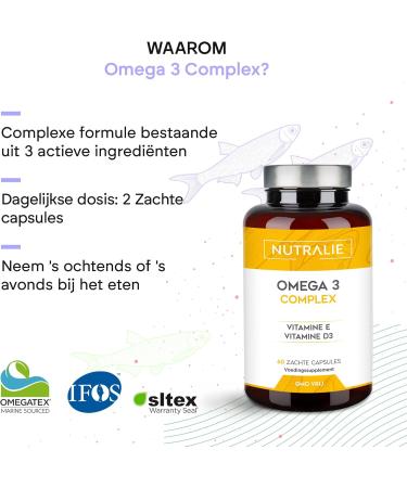 Nutralie Omega 3 Chapter 2000mg EPA in DHA 1257 mg Vitamines D in E 60 Phila Omega Fish 3 Nrasle - Buy Online on GoSupps.com