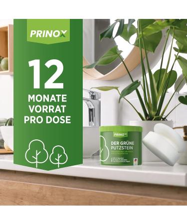 Prinox Green Cleaning Stone 950g - Eco-Friendly All-Purpose Cleaner & Sponge | Sustainable Kitchen Bathroom Window & Sneaker Cleaner | 2-Pack Annual Supply - Buy Online on GoSupps.com