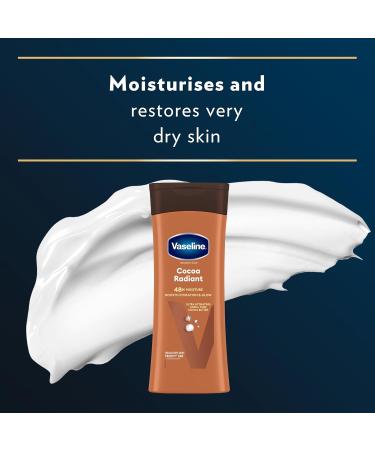 Vaseline Cocoa Radiant Body Lotion 100% cocoa butter for dry skin 6x 400 ml - Buy Online on GoSupps.com