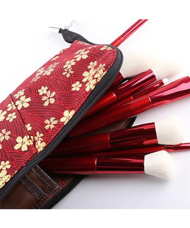 12 Rose Red Makeup Brushes Set - Complete Beauty Tools for Blush & Eyeshadow | International Shipping - Buy Online on GoSupps.com