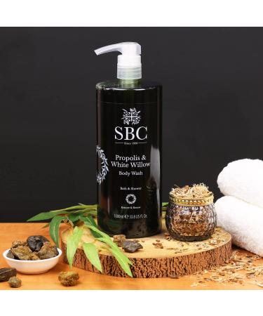 SBC Skincare Propolis & White Willow Body Wash Shower Gel and Bubble Bath for Breakout-Prone Skin Soothes Skin Keeps Pores Clear and Helps Improve Skin's Texture (1000ml) - Buy Online on GoSupps.com