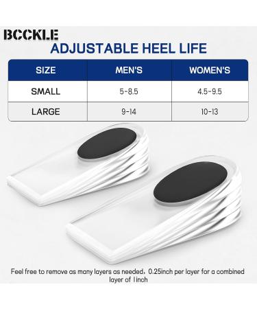 4-Layer Adjustable Orthopedic Heel Lift Inserts - Anti-Shock Cushion for Heel Pain & Sports Injuries | Women s 4.5-9.5 & Men s 6-8.5 - Buy Online on GoSupps.com