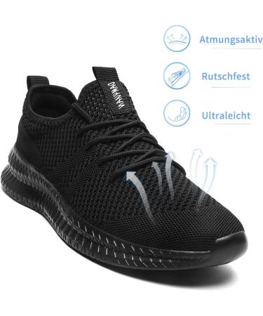 TVtaop Women's Lightweight Slipproof Running Sneakers - Breathable Black Sports Shoes for Outdoor & Leisure - EU Size 36-42 - Buy Online on GoSupps.com