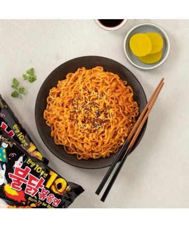 Samyang Buldak Ramen Korean Hot Spicy Chicken Stir-Fried Ramyun Noodles 140g Vmart (Pack of 40) - Buy Online on GoSupps.com