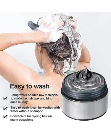 Temporary Hair Colour Wax Black Hair Wax Hair Style Dye Mud Unisex Fashion Styling Washable Dye Cream for Halloween Role Playing Masquerade - Buy Online on GoSupps.com