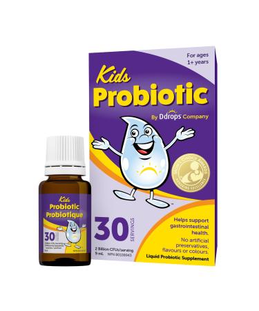 Ddrops Kids Probiotic 30 Servings - Supports Children's Gastrointestinal Health - Easy-to-Use drop format No Sugar Non-GMO Allergy-friendly