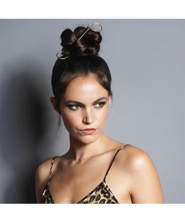 The Hair Edit Slim Chignon Pins - Large Gold Metal U-Shaped French Hair Pin Set - Buy Online on GoSupps.com