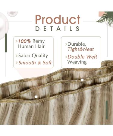 Runatur Extensions: Real Hair 30cm Short Human Hair - Ash Brown & Platinum Blonde for Sewing - Buy Online on GoSupps.com