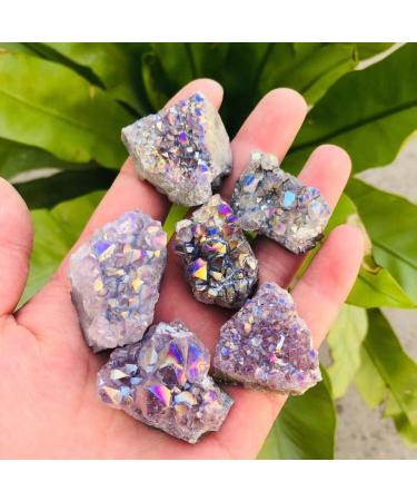 15g-100g Mini Size Natural Aura Crystal Cluster Stone 1pc Feng Shui Decoration Raw Stones and Minerals ERBDRGAZ (Color : 1pc 26g-35g)