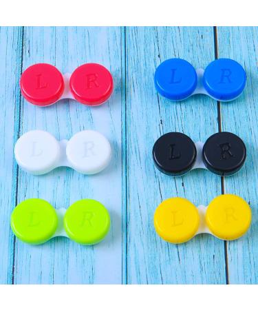 Elcoho 24 Pack Contact Lens Cases Set - Left/Right Eyes Holder Box - 6 Color Options - Buy Online on GoSupps.com