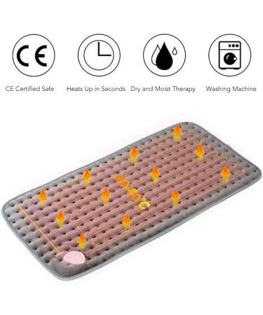 Heavenant Electric Heating Pillows - 6 Settings for Pain Relief | Winter Warmth for Back Neck Shoulder Abdominal & Leg - 60 x 30 cm - Buy Online on GoSupps.com
