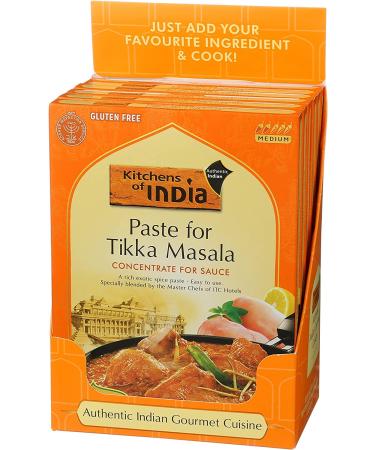 Kitchens of India Authentic Indian Tikka Masala Paste - 100g (Pack of 12)