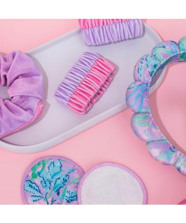 Lilly Pulitzer Self Care Kit - Spa Gift Set for Women | Spa Headband Face Wash Pads Wristbands & Scrunchie | Secret Escape - Buy Online on GoSupps.com
