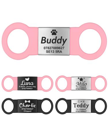 Gisurey dog brand with engraving-silent slide-on dog stark personalized made of robust stainless steel durable and easy to read dog trailer with engraving symbol for dog and cat neck band PS-M M (width: 2.0 cm) symbol-RSI
