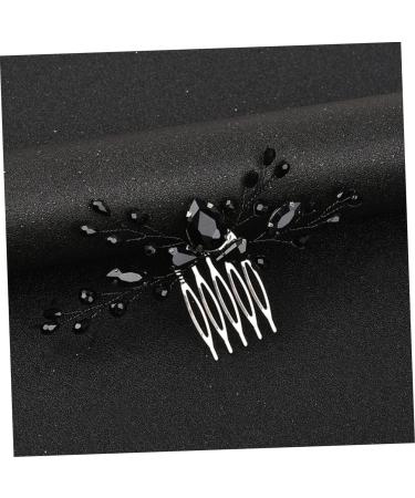 Ipetboom Black Crystal Hair Accessories Brides Hair Decoration Hair Clip for Wedding Vintage Hair Accessories Wedding Headpiece for Bride Bridal Alloy Comb Bridesmaid Fashion - Buy Online on GoSupps.com