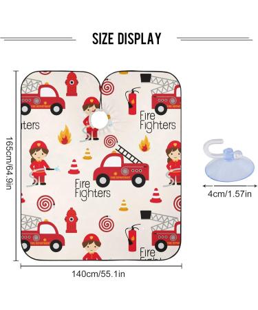 Buy Cartoon Cute Firefighters Salon Cape - 55x65 Inch Snap Closure Hair Cutting Apron for Professionals - Buy Online on GoSupps.com