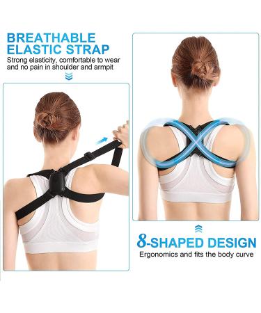 Smart Posture Corrector with Vibration Reminder - Backmedic for Men, Women, Teens & Kids | Adjustable Angle & Strap for Right Posture | Universal Fit - Black - Buy Online on GoSupps.com