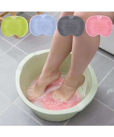 Mecctuck Foot Massage Device & Back Scrubber - Non-Slip Silicone Pad for Relaxation | Soothing Green Foot Washing Mat & Shower Brush - Buy Online on GoSupps.com