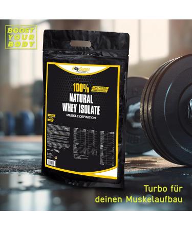 My Supps 2kg Whey Protein Isolate - 100% Natural Lactose-Free BCAA & EAA - Made in Germany - Super Soluble Protein Powder - Buy Online on GoSupps.com
