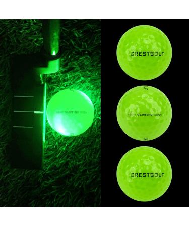 Crestgolf Glow in The Dark Golf Balls - 6PC Set with 4 Light Sources - Light Up LED Golf Balls for Night - Perfect Golf Gift for Men, Women, Kids - Buy Online on GoSupps.com