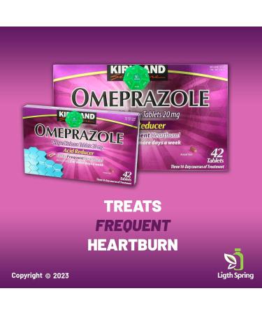 Omeprazole 20 mg Delayed Release Tablets - 42 Count Acid Reducer | A to Z Better Light & Spring Guide - Buy Online on GoSupps.com