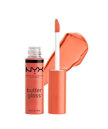 NYX Professional Makeup Butter Gloss  Peach Crisp  0.27 Fluid Ounce Peach Crisp 0.27 Fl Oz (Pack of 1)