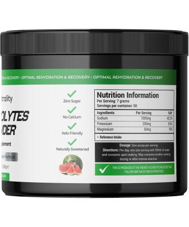 Nutrality Electrolytes Powder 350g | Sugar-Free Keto & Paleo Hydration | Vegan | Watermelon Flavor - Buy Online on GoSupps.com