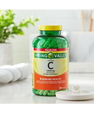 Spring Valley Vitamin C 1000mg with Rose Hips 500 Tablets - Fusion Shop Store Week Case (1) - Buy Online on GoSupps.com