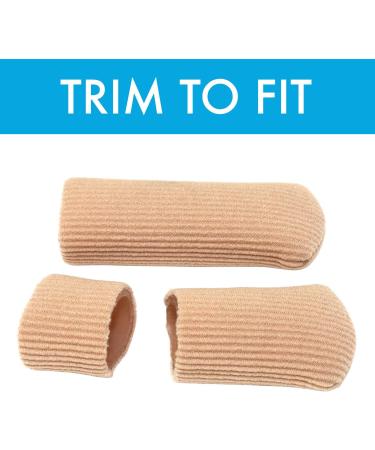 Closed Toe & Finger Fabric Sleeve Protectors with Gel Lining - Prevent Corns, Calluses, Blisters, Ingrown Toenails, Bunions, Hammer Toes - Size 6 Medium - Buy Online on GoSupps.com
