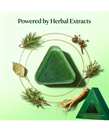  G n rique Nature Triangle Shampoo Bar Nature Seven Green Soap Shampoo natural plant-based solid shampoo gentle cleansing and nourishing care for healthy-looking hair (1 pc) - Buy Online on GoSupps.com