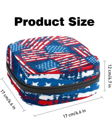 Shop Portable Women's Binding-Up Bags & Menstrual Cup Pockets - Stylish Bags for Teens | Antique USA Flag Design - Buy Online on GoSupps.com