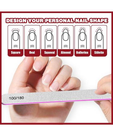 FANDAMEI 15pcs Double Sided 100/180 Nail Files for Gel Nails - Professional Manicure Tools for Home & Salon Use - Buy Online on GoSupps.com