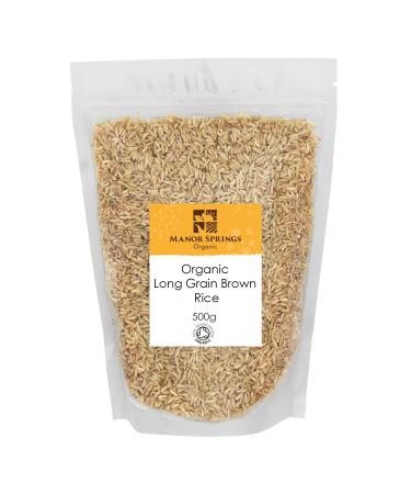 Organic Long Grain Brown Rice 500g by Manor Springs Organic - Buy Online on GoSupps.com