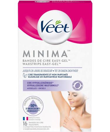 Veet Huile Miraculeuse + Bandes de Cire Froide Minima Epilation Aisselles x16 - Buy Online on GoSupps.com