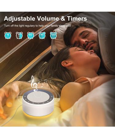 YTE White Noise Machine with 30 High Fidelity Soundtracks, Night Lights, Timer & Memory Features - Perfect Sound Machine for Babies & Adults - Buy Online on GoSupps.com
