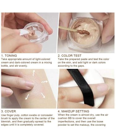 Waterproof Tattoo Concealer Set - 2pcs Makeup for Body, Birthmark, Scar & Spots Cover Cream - Men and Women - Two Colors - Buy Online on GoSupps.com