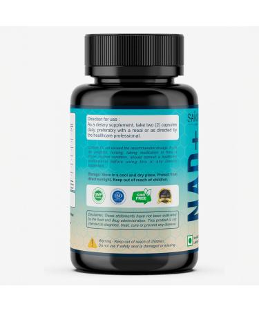 SAIKOU HERBS NAD+ Supplement 810mg with Nicotinamide Adenine Dinucleotide Resveratrol Quercetin Coenzyme Q10 Fisetin and Black Pepper - Healthy Aging - High Absorption - 60 Capsules - Buy Online on GoSupps.com