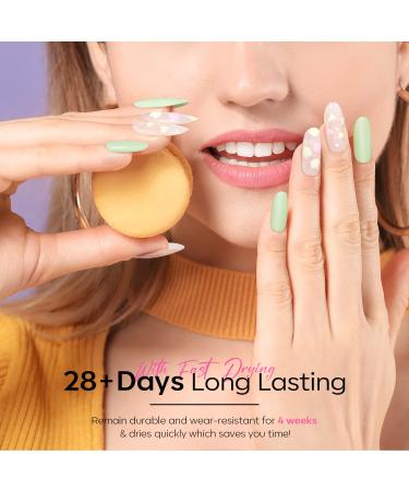 Modelones Gel Nail Polish Kit 24Pcs - Pastel Spring 20 Colors 7ML Glitters | Macarons Girly Collection - Gel Polish Set with Top/Base Coat | Manicure Kit for Women and Girls - Buy Online on GoSupps.com